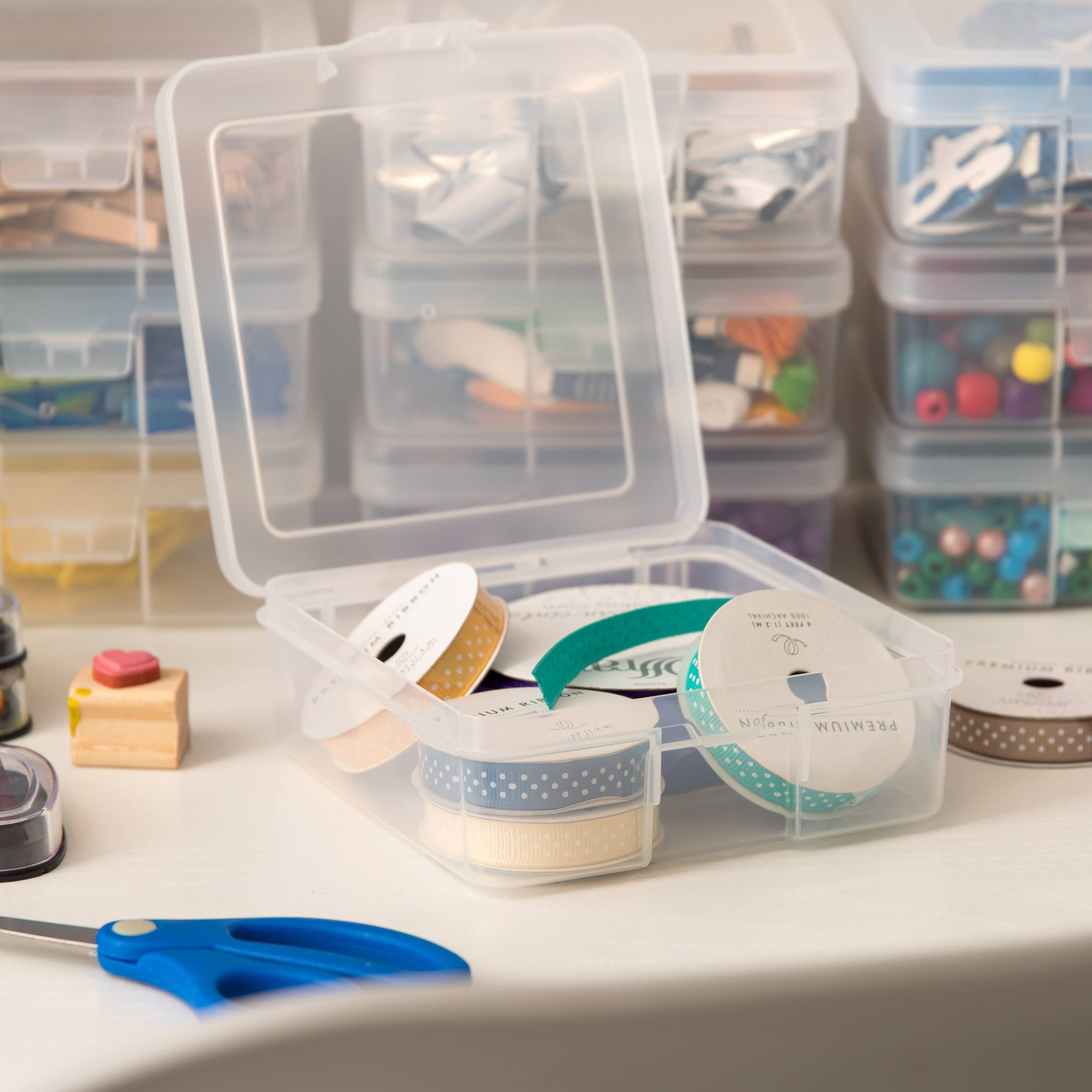 IRIS USA Plastic Small Storage Containers with Latching Lid for Pencil ...