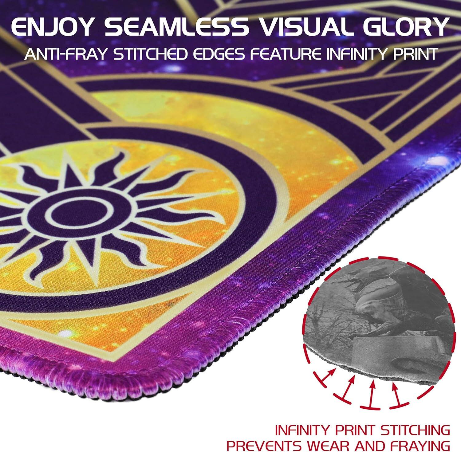 Enjoy Seamless Visual Glory Anti-Fray Stitched Edges Feature Infinity Print I Infinity Print Stitching Prevents Wear and Fraying