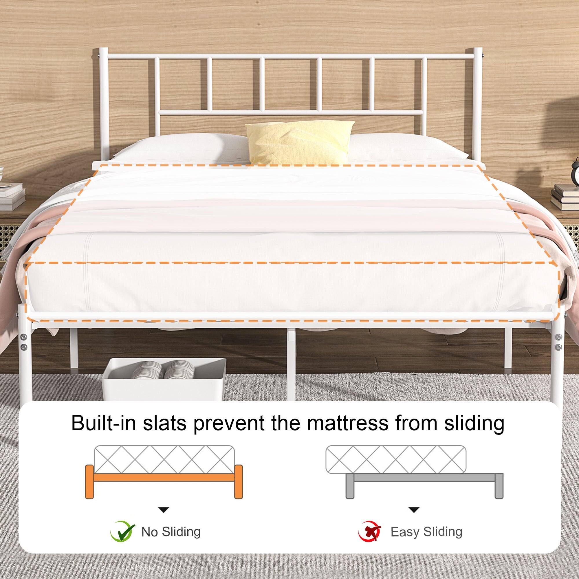 Built-in slats prevent the mattress from sliding

No Sliding

Easy Sliding