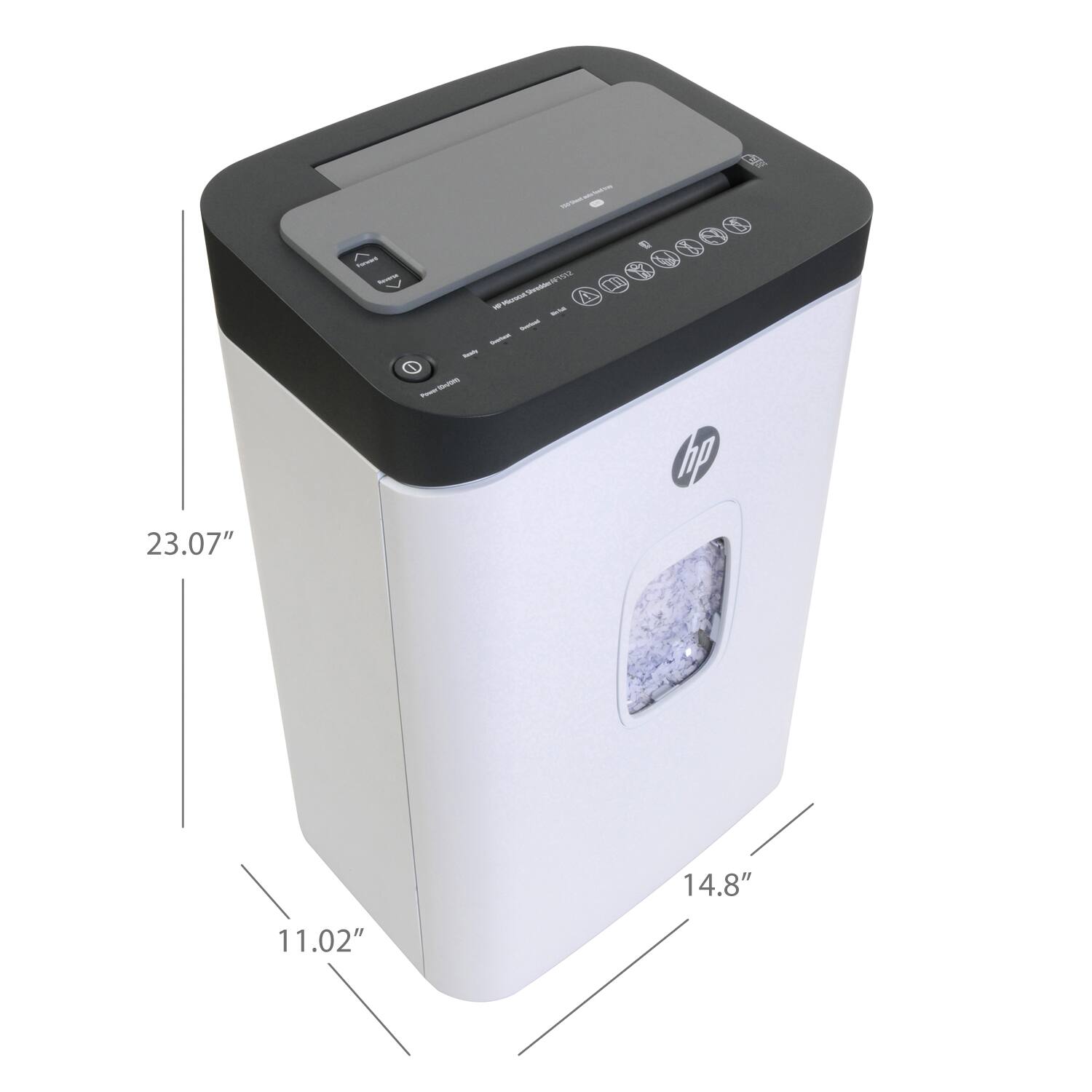 Alt View 22. HP - 12-Sheet Microcut Paper Shredder.