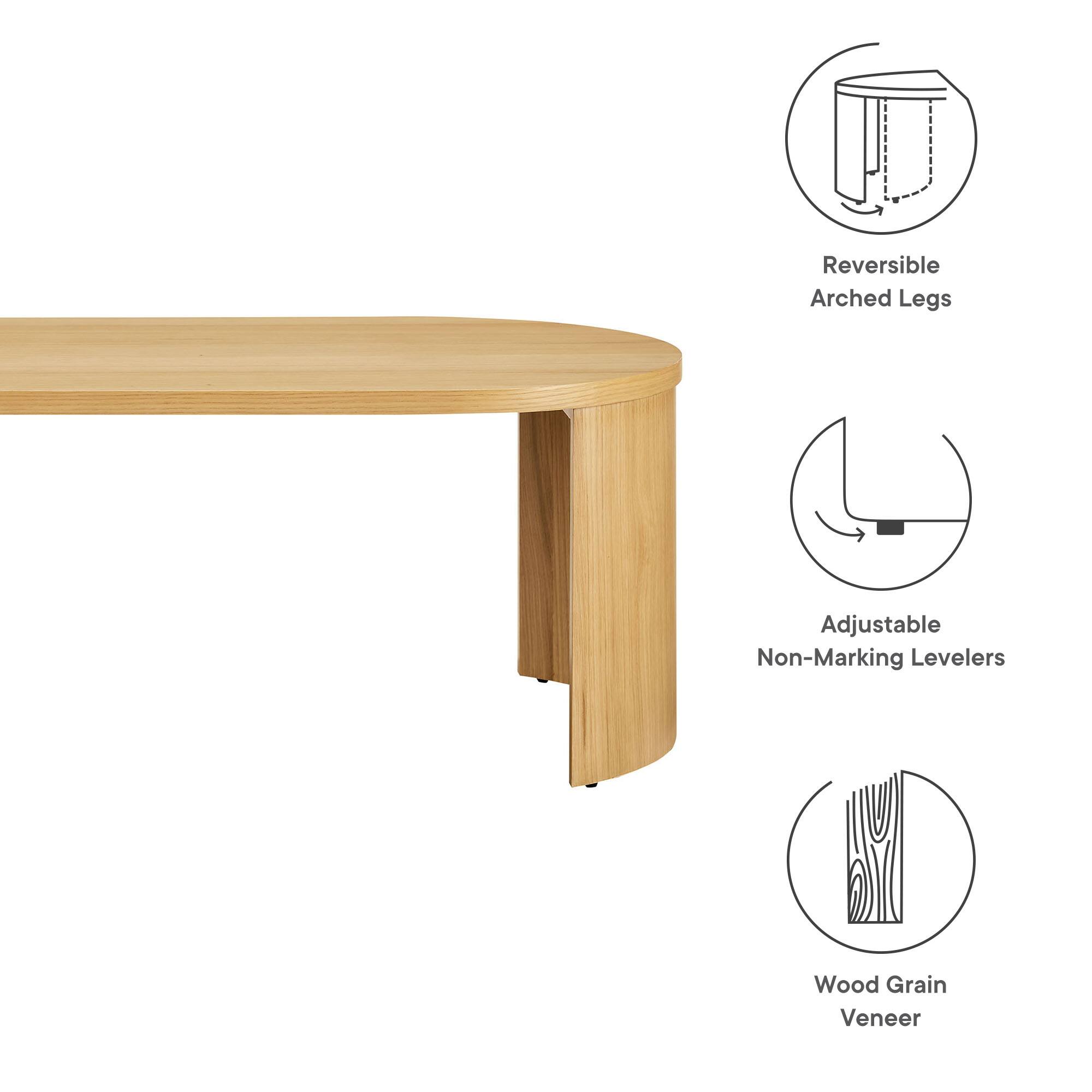 Reversible Arched Legs  
Adjustable Non-Marking Levelers  
Wood Grain Veneer