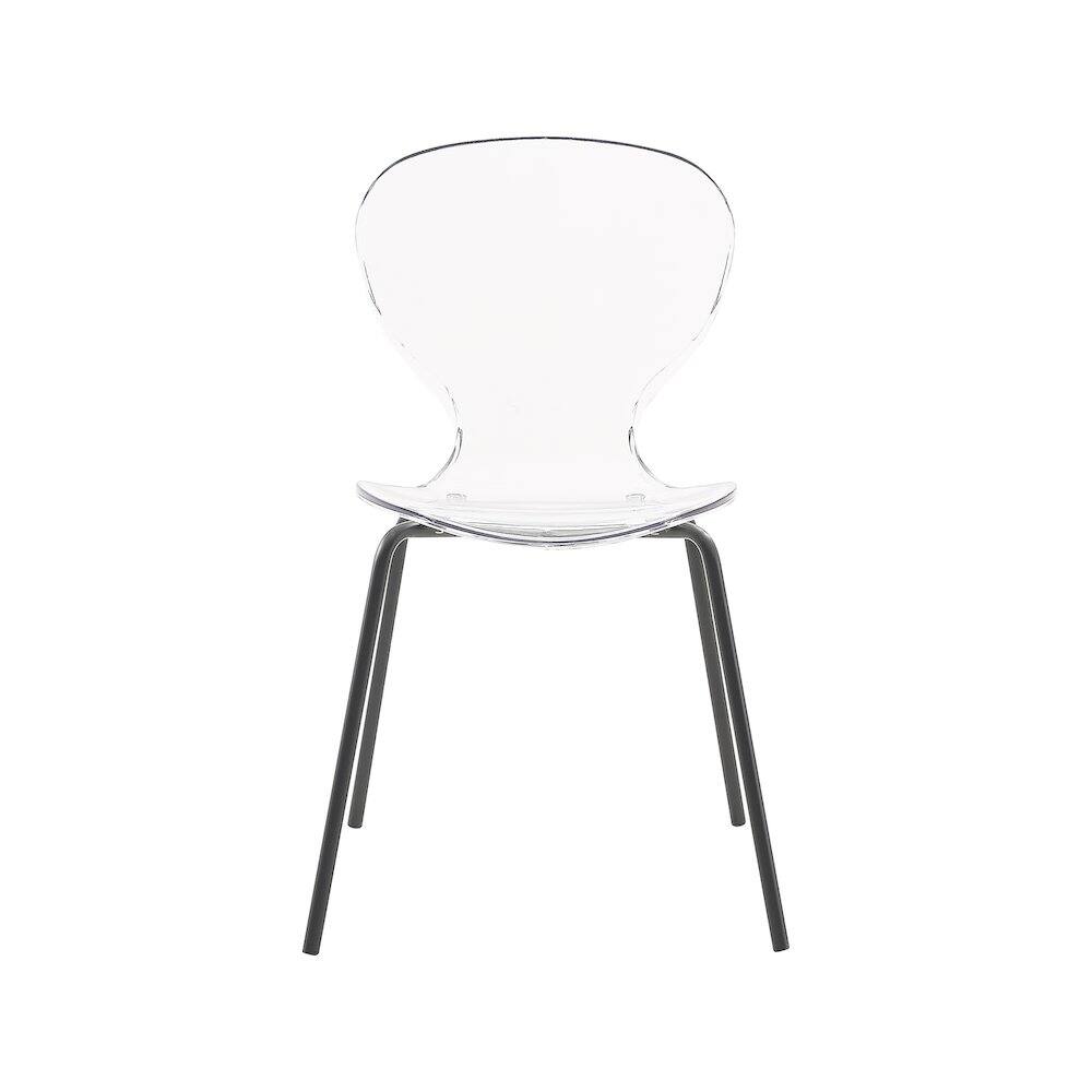 Alt View 3. Meridian Furniture - Clarion Matte Black Dining Chair, Set of 2 - Black.