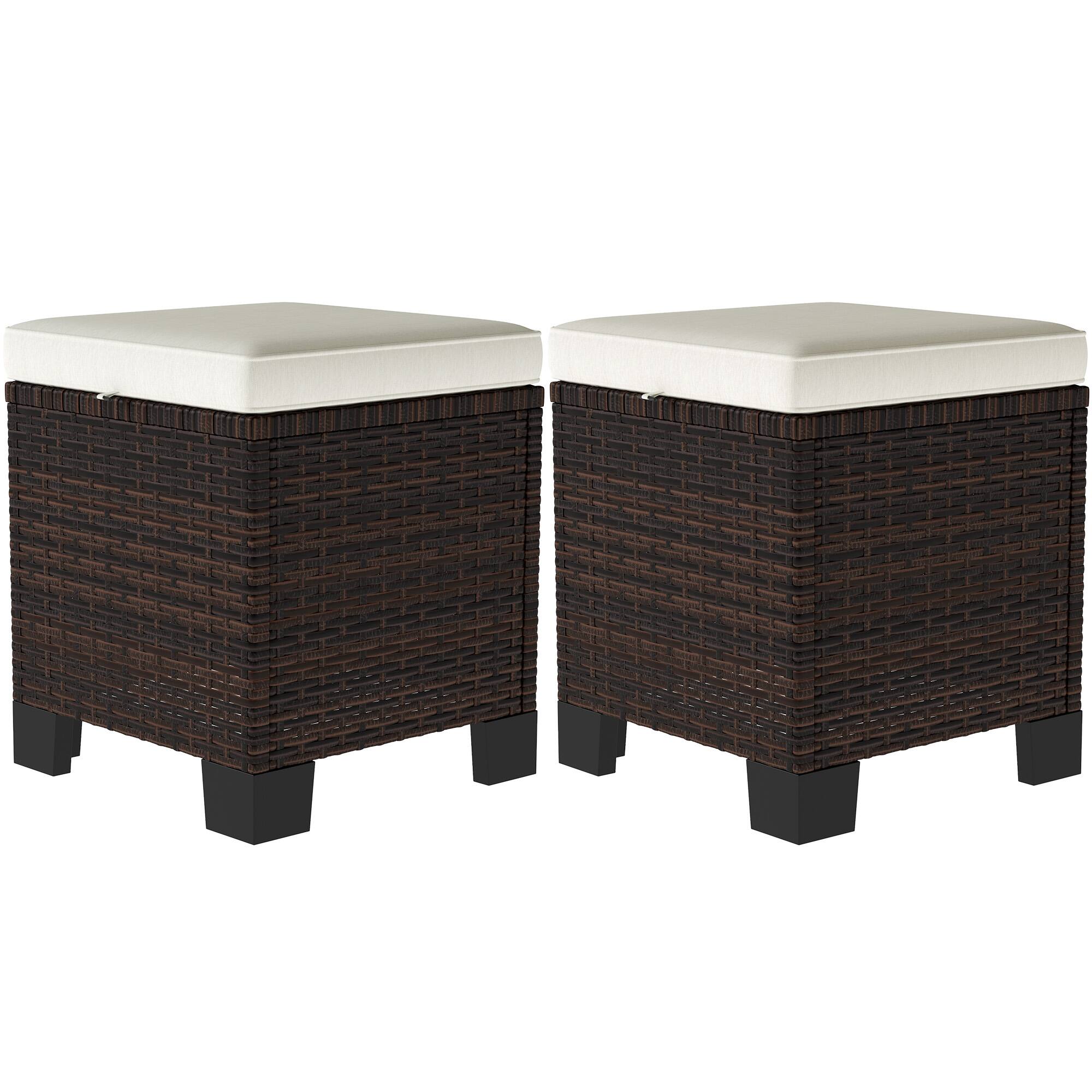Outdoor Ottomans With Cushions