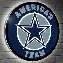 Evergreen Enterprises - Dallas Cowboys 23" LED Slogan Round Wall Sign - Multicolor