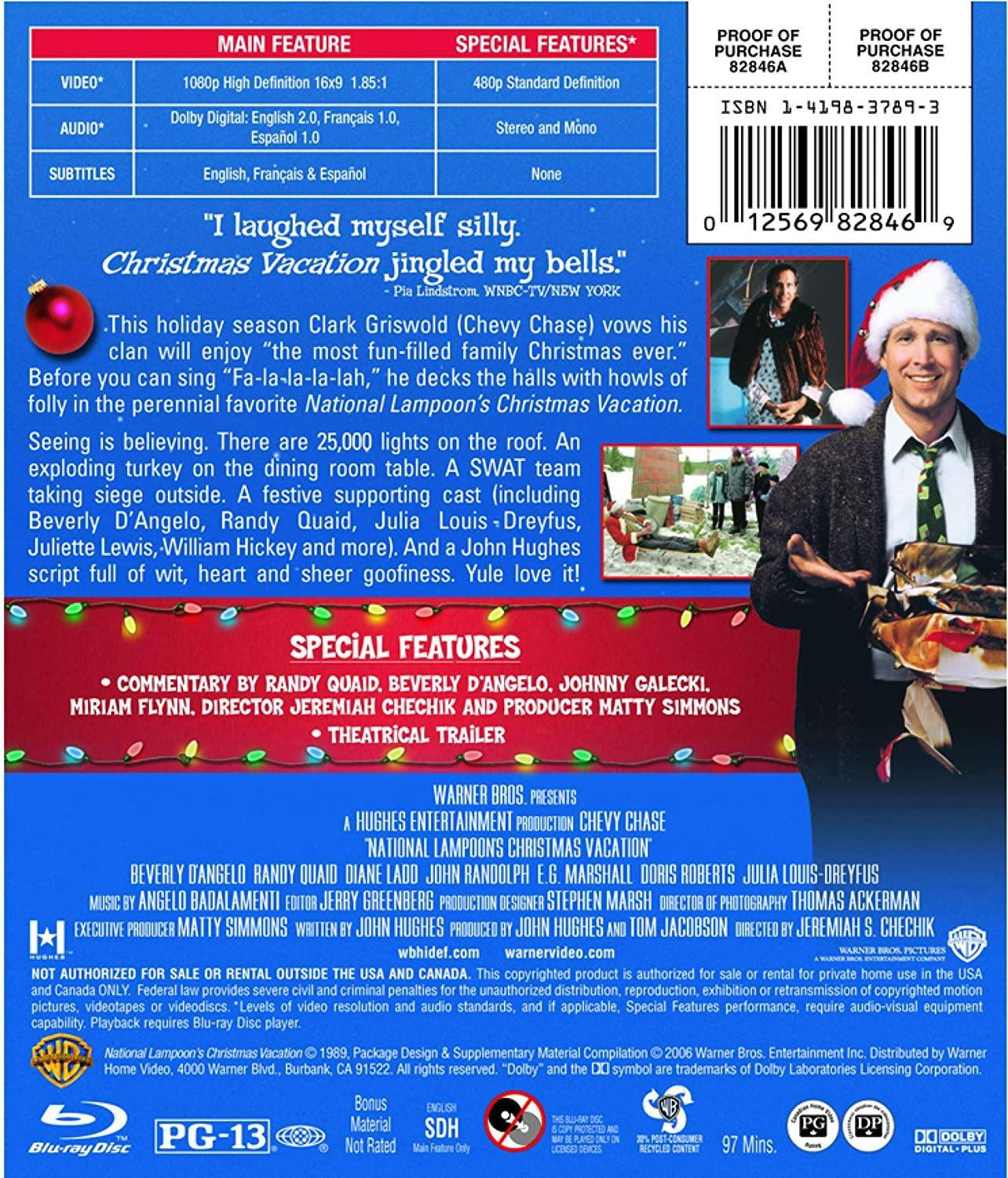 Back. National Lampoon's Christmas Vacation [Blu-ray].
