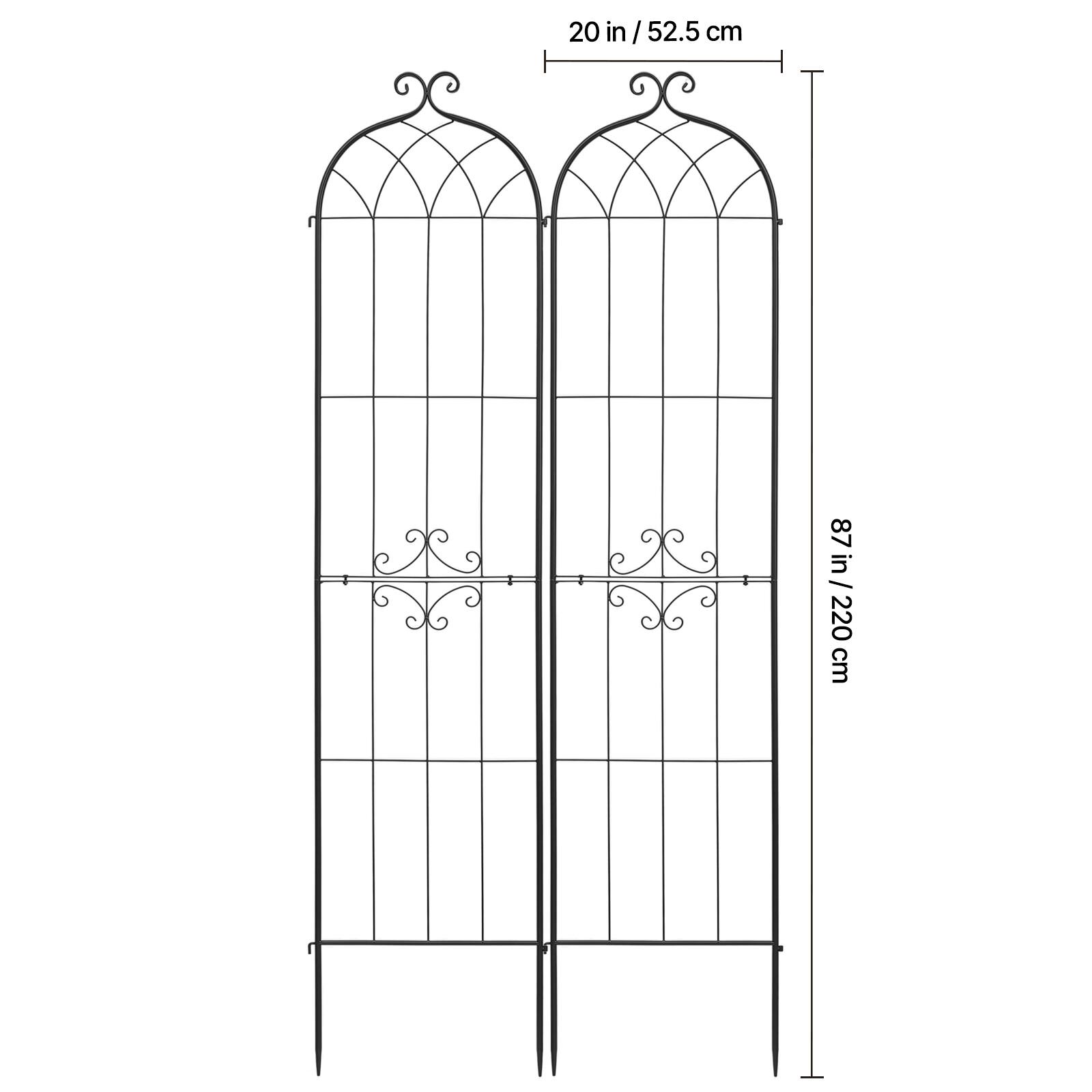 20 in / 52.5 cm  
87 in / 220 cm