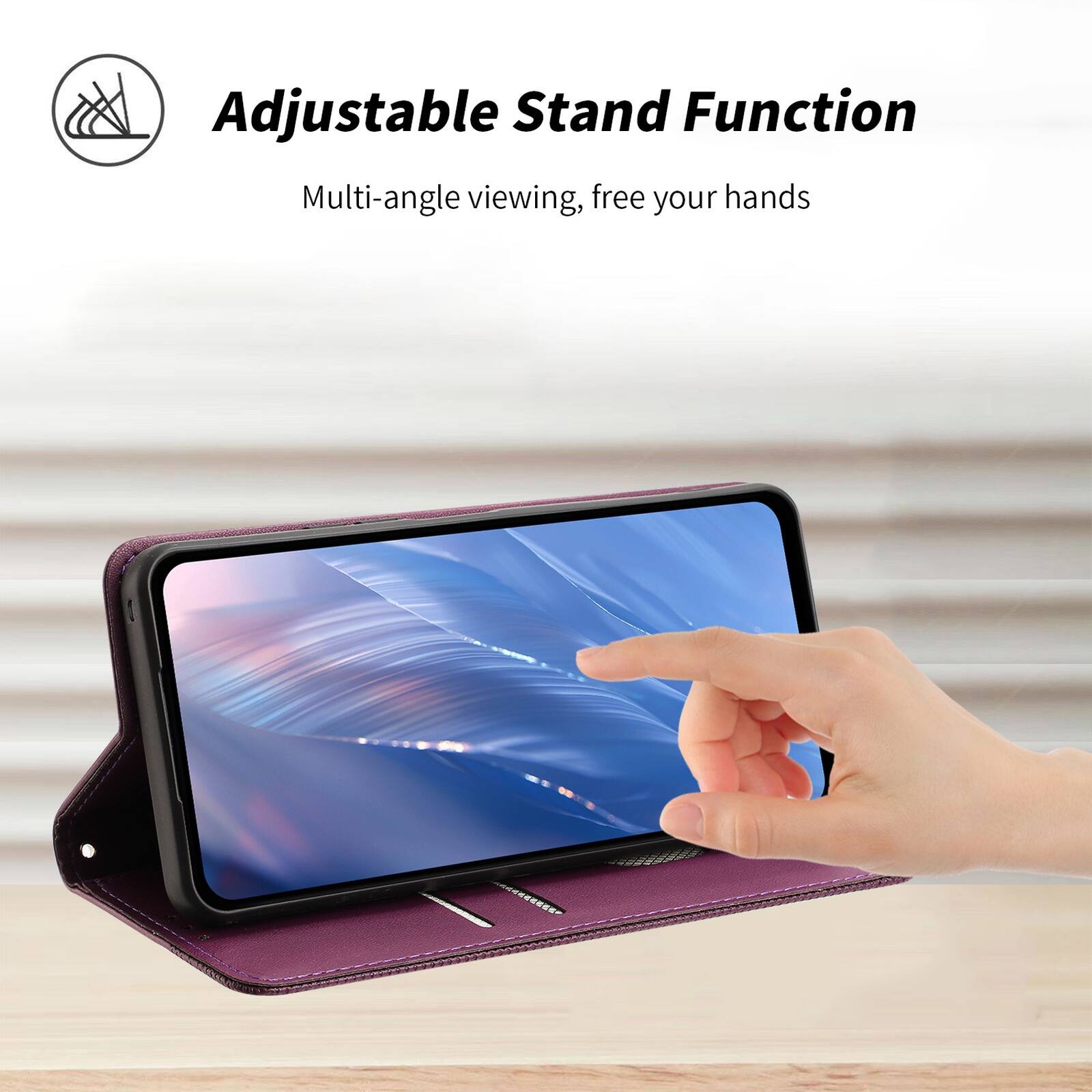 Adjustable Stand Function  
Multi-angle viewing, free your hands