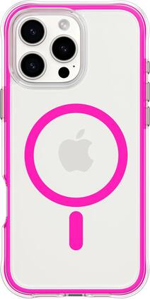 Ornarto - Air Case for iPhone 16 Pro Max Clear,Compatible with MagSafe,Military-Grade Drop Protection Case - Hot Pink