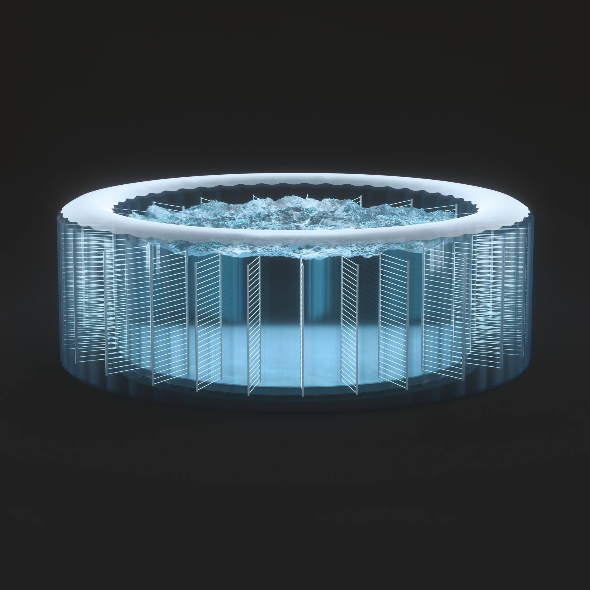 Alt View 8. Intex - Intex PureSpa Plus Greystone Hot Tub, 94x28", with S1 Filter Cartridge 6-Pack - Gray.