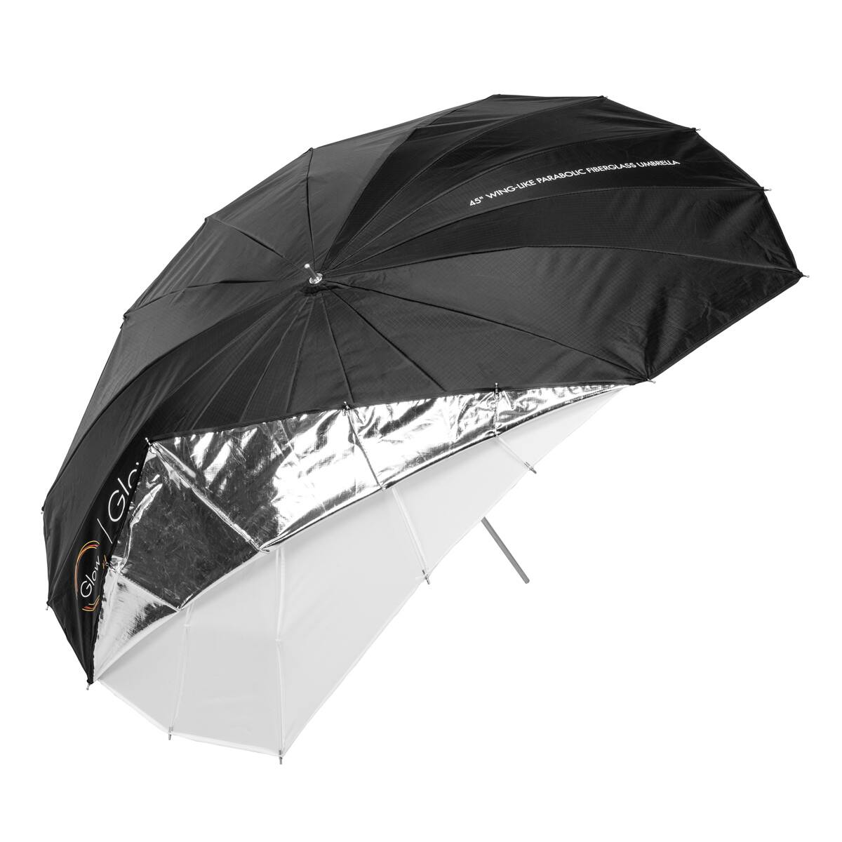 45" WING-LIKE PARABOLIC POLYGLASS UMBRELLA  
Glow I Glow
