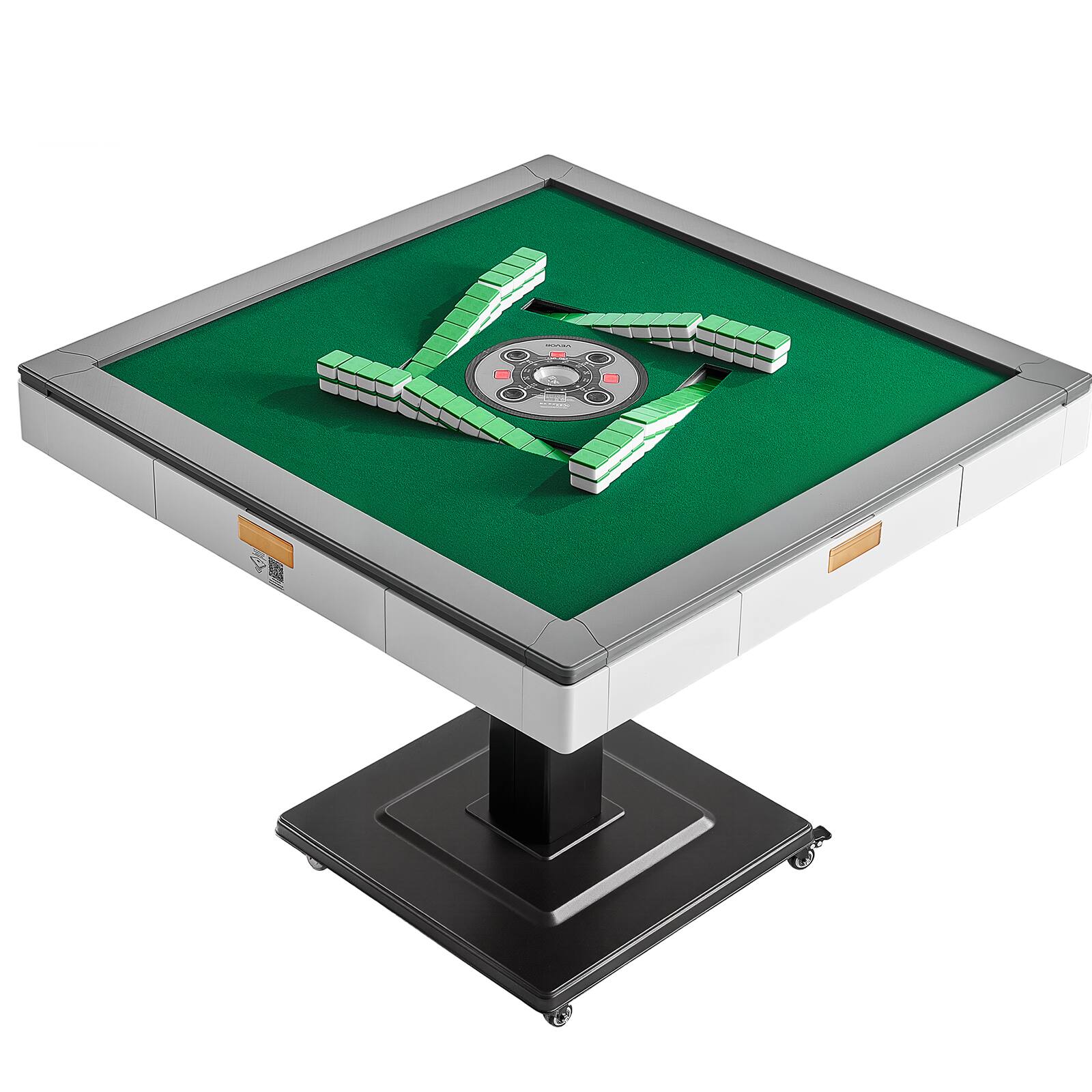 Alt View 5. VEVOR - Automatic Mahjong Table with Wheels, 2 Sets of 42 mm Tiles (152 Pcs), Roller Coaster Style Mahjong-Table, Foldable - White;Black;Green.
