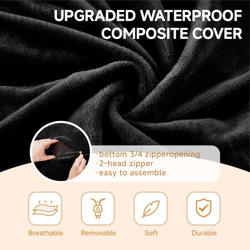 UPGRADED WATERPROOF COMPOSITE COVER

- bottom 3/4 zipper opening
- 2-head zipper
- easy to assemble

Breathable  
Removable  
Soft  
Durable