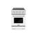 Front. ZLINE - 24 in. 3.2 cu. ft. Paramount Freestanding Induction Range with 3 Burners and Electric Oven with White Matte Door - White Matte.