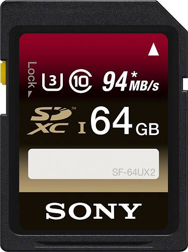Sony - SF-UX2 Series 64GB SDXC UHS-I Memory Card - Larger Front