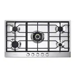 Verona - 36" Designer Gas Cooktop with 5 Sealed Burners in Stainless Steel - Stainless Steel