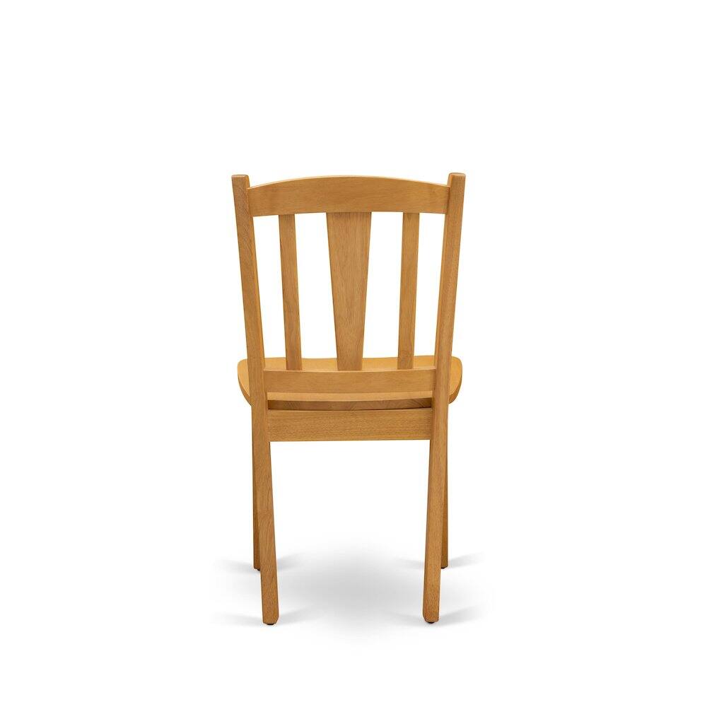 Alt View 4. East West Furniture - East West Furniture 3-Piece Dining Room Set- 2 Wood Chair with Wooden Seat and Slatted Chair Back - Dropleafs Round - Multi-Color.