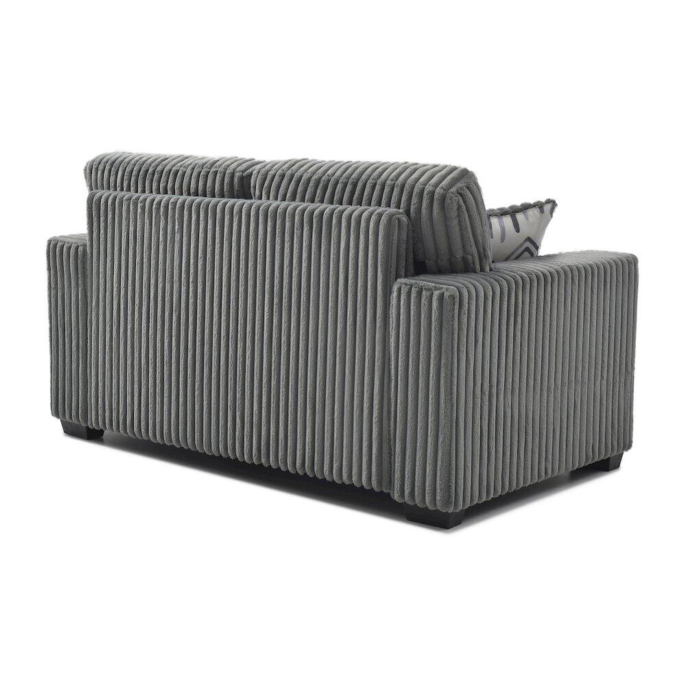 Left. Glory Furniture - Teddy Loveseat - Gray.