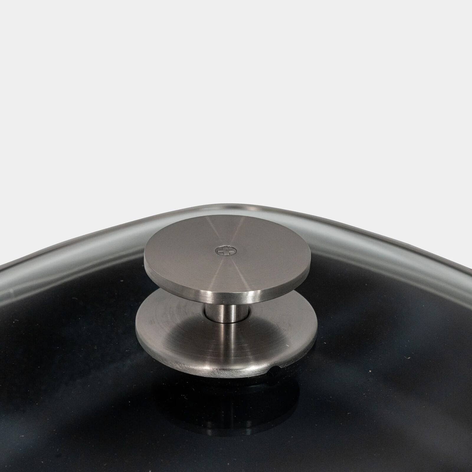 Alt View 4. Swiss Diamond - CHD Nonstick Square Saute Pan with Glass Lid, 11-Inch x 11-Inch - Black.