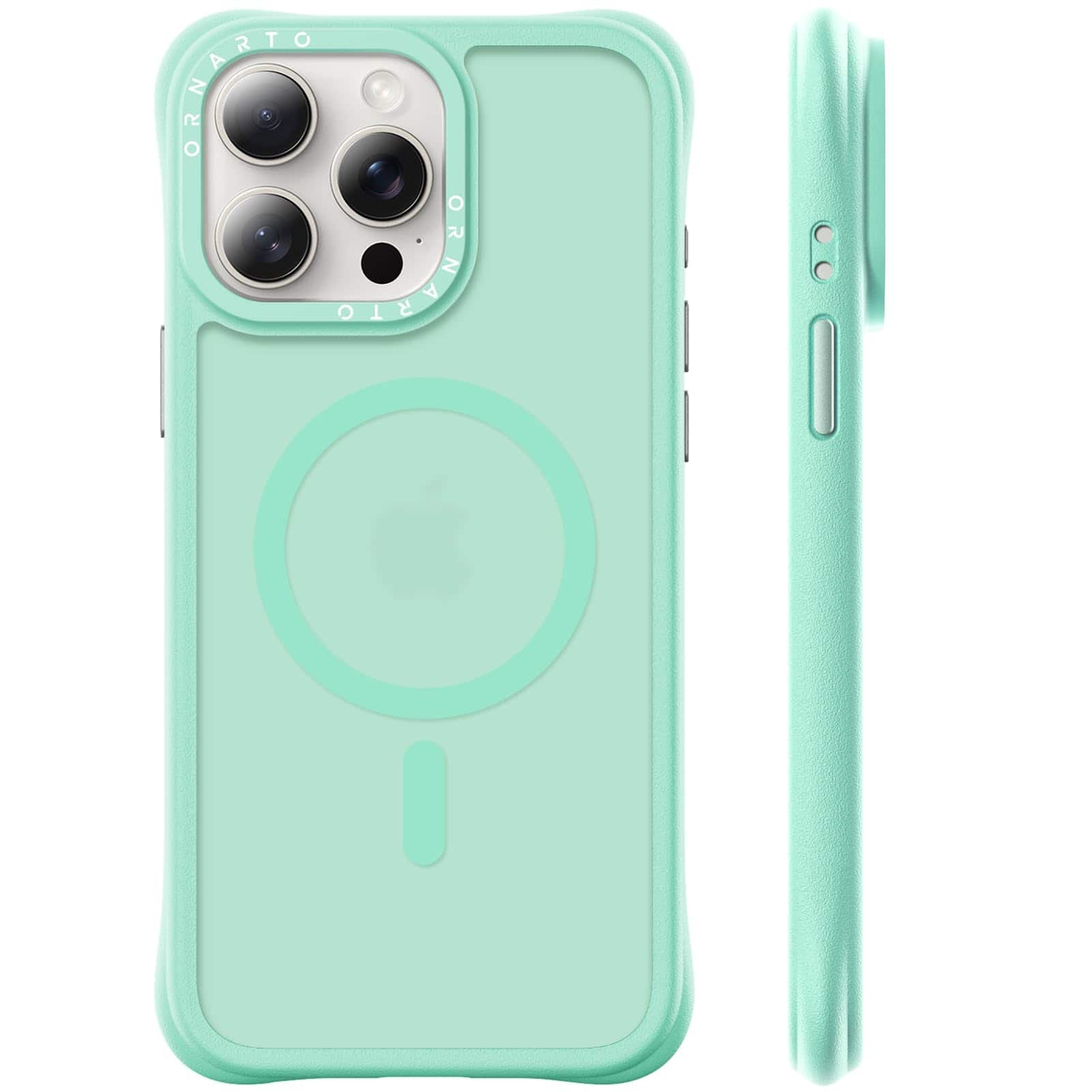 "Ornarto - Magnetic for iPhone 15 Pro Case 6.1"", Compatible with MagSafe | Slim Translucent Matte Cover - Mint Green" price history on PriceWatchPro