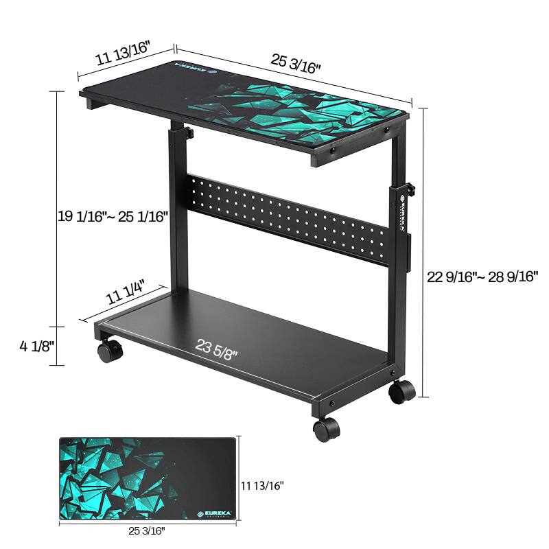 11 13/16"  
25 3/16"  
19 1/16"~ 25 1/16"  
11 1/4"  
22 9/16"~ 28 9/16"  
4 1/8"  
23 5/8"  
11 13/16"  
EUREKA  
25 3/16"
