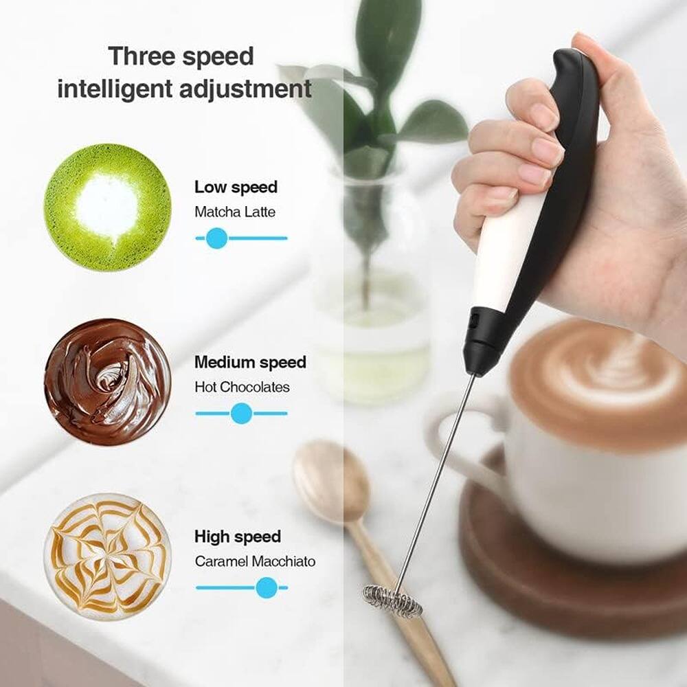 Three speed intelligent adjustment

- Low speed: Matcha Latte
- Medium speed: Hot Chocolates
- High speed: Caramel Macchiato
