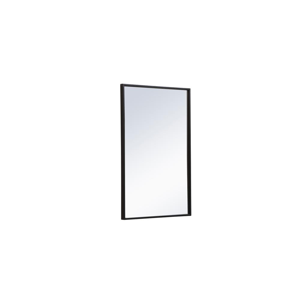 Alt View 1. Elegant Decor - Metal frame rectangle mirror 18x28 inch in black - Black.