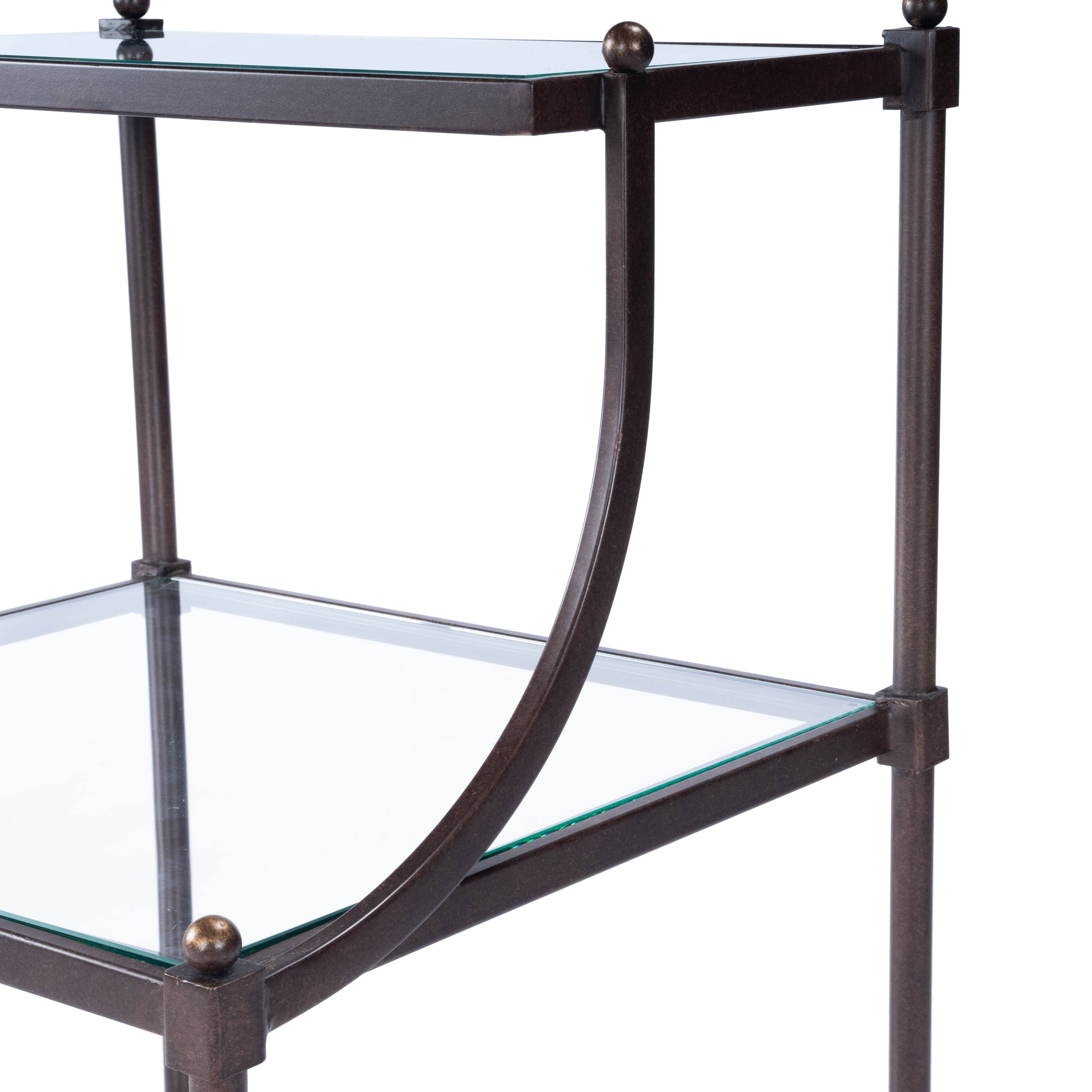Alt View 9. Butler Specialty - Peninsula Metal & Glass Side Table - Bronze.