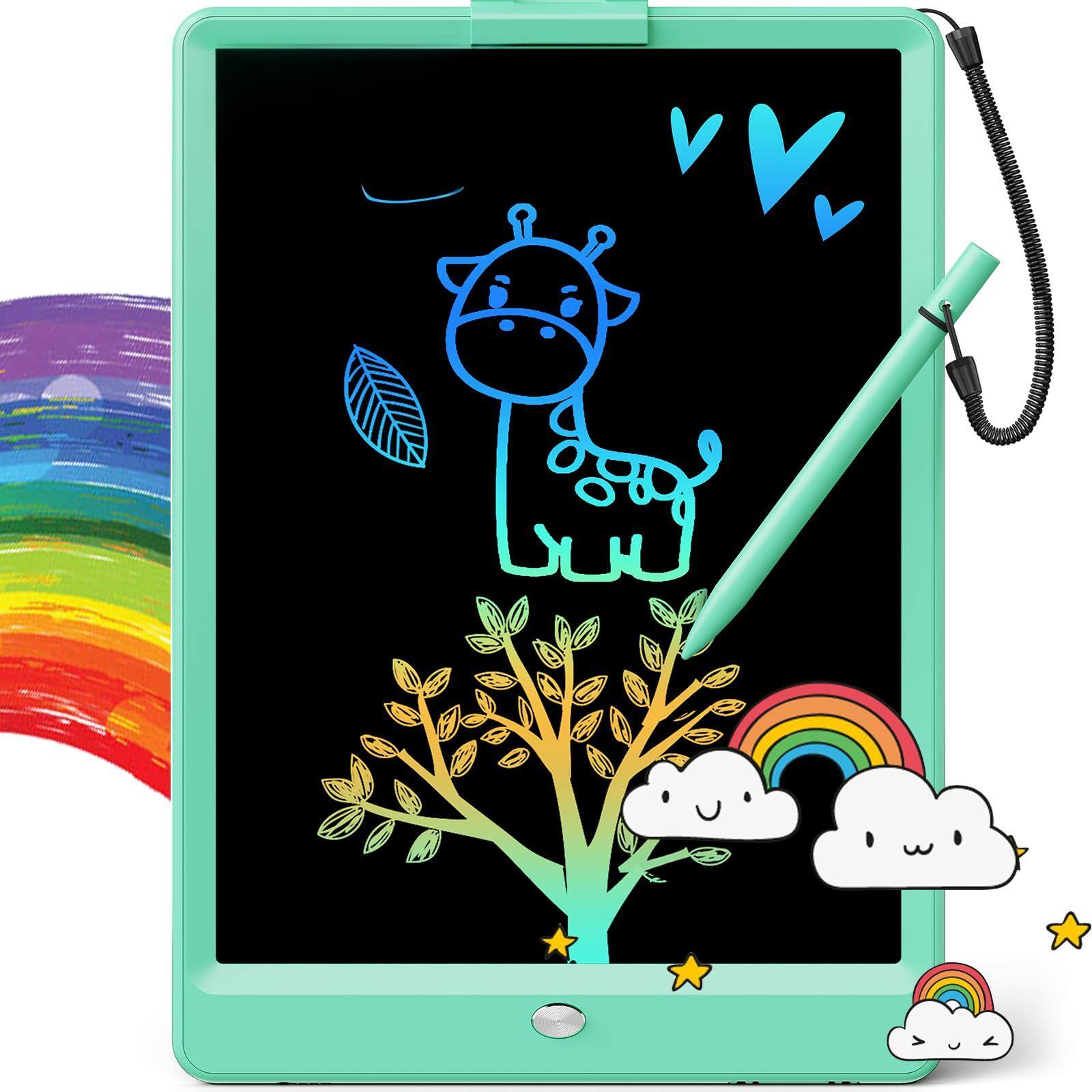 Front. EZTW1 - Lcd Writing Tablet For 10-inch Coloring Drawing Pad Mess Free Doodle Board Christmas Gifts And Toys 3 4 5 6 7 8 Year - Green 7"W x 9.8"H.