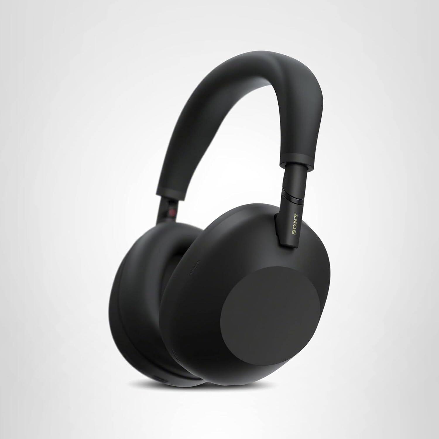 Left. Sony - Sony WH-1000XM6-BLACK Wireless Noise Cancelling Headphones with a 3 Year Amber Protection Plan (2025) - Black.
