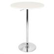 LumiSource - Adjustable Bar Table - White - Larger Front
