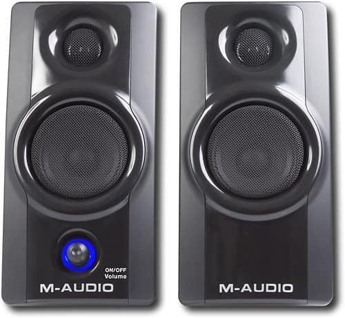 Front Standard. M-Audio - Studiophile Portable Desktop Speaker System (2-Piece).