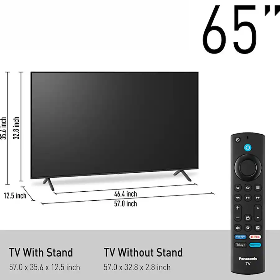 Panasonic 65 inch Mini LED 4K Ultra HD Smart Fire TV (2024) TV 65W95AP ...
