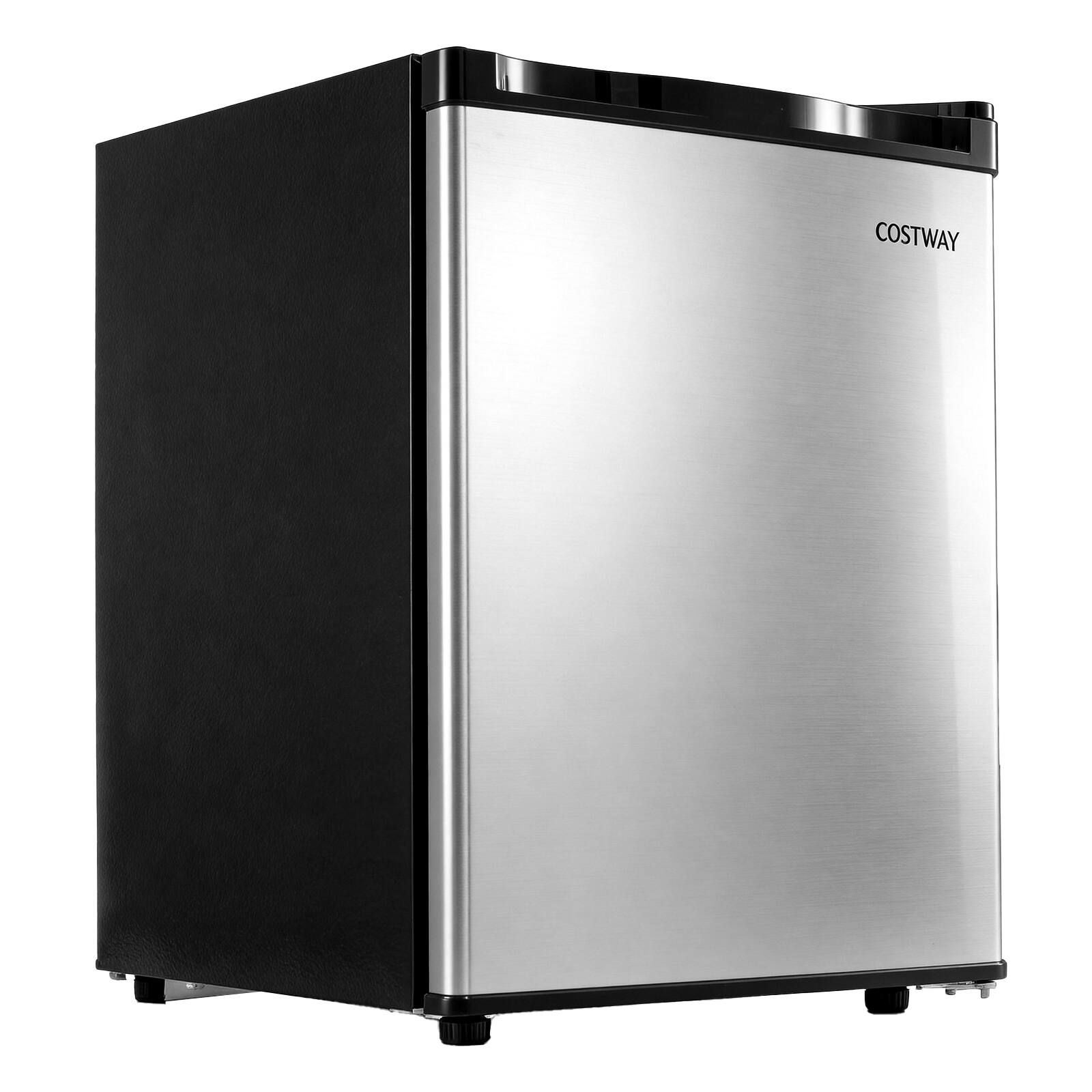 Alt View 1. Costway - Costway 1.7 Cu.Ft Mini Fridge with Chiller Compartment, Adjustable Thermostat, Low Noise - Silver.