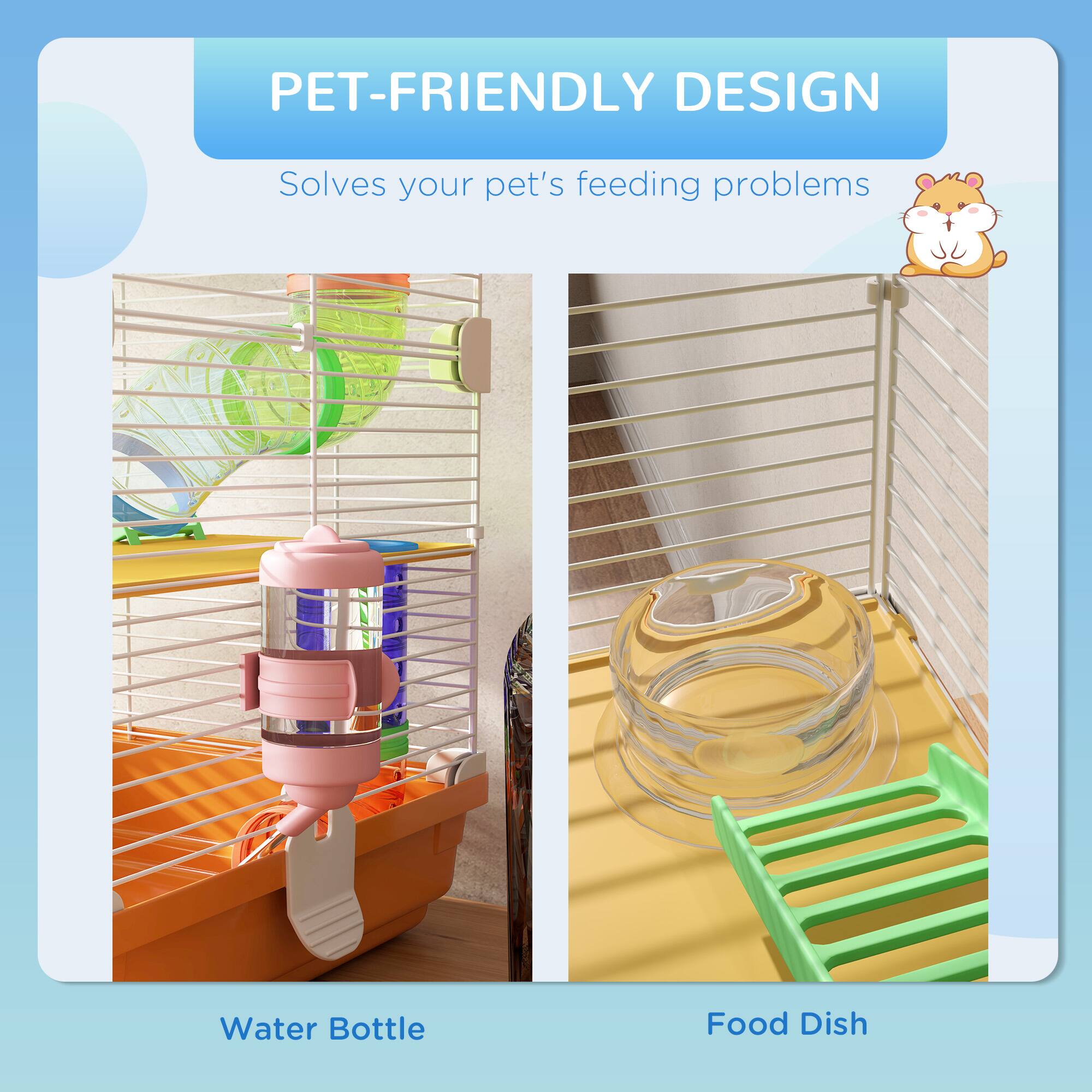 PET-FRIENDLY DESIGN  
Solves your pet's feeding problems  

Water Bottle  
Food Dish