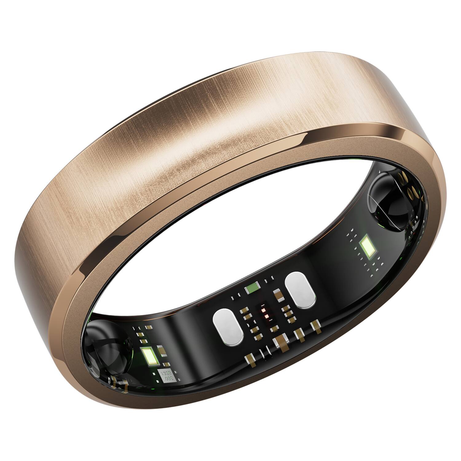 Alt View 7. RINGCONN - Gen 3 Smart Ring, Vascular Health Insights, Vibration Alerts, Sleep Apnea Monitoring, Charging Case - Brushed Rose Gold.