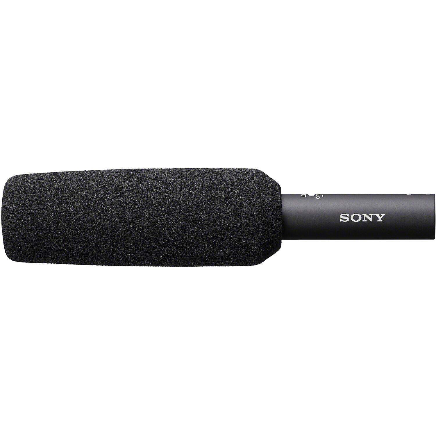 Back. Sony - Sony ECM-778 Compact Supercardioid Microphone + Cable Ties + Mic Cleaner + More - Black.