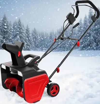 Front. GARVEE - Electric Snow Blower, 25-ft Snow Throwing Distance, with LED.