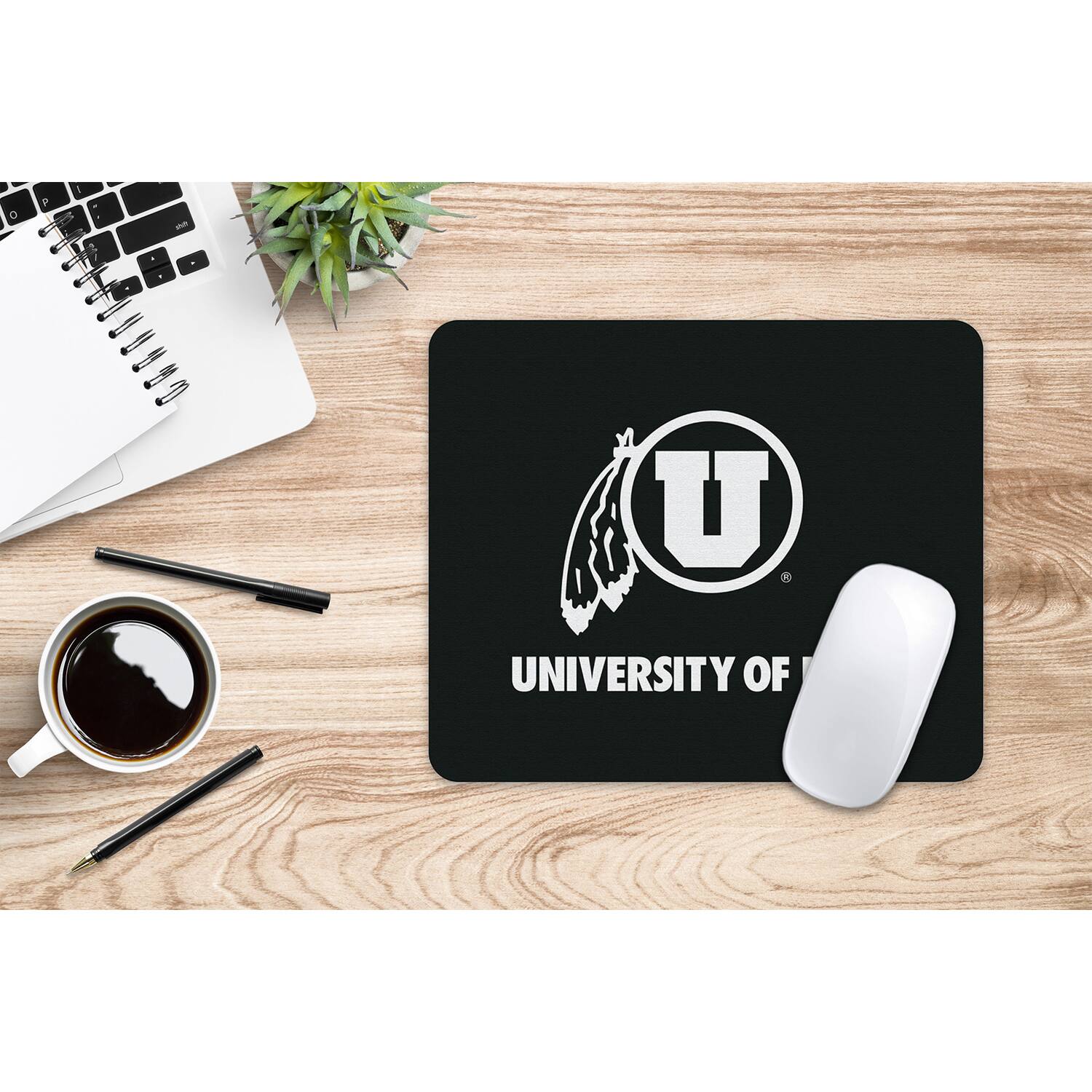 Alt View 1. OTM Essentials - Black Utah Utes Mouse Pad - Black.
