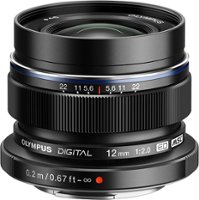 Olympus - 12mm f/2.0 Wide-Angle Lens for Select Digital Cameras - Black - Front_Zoom