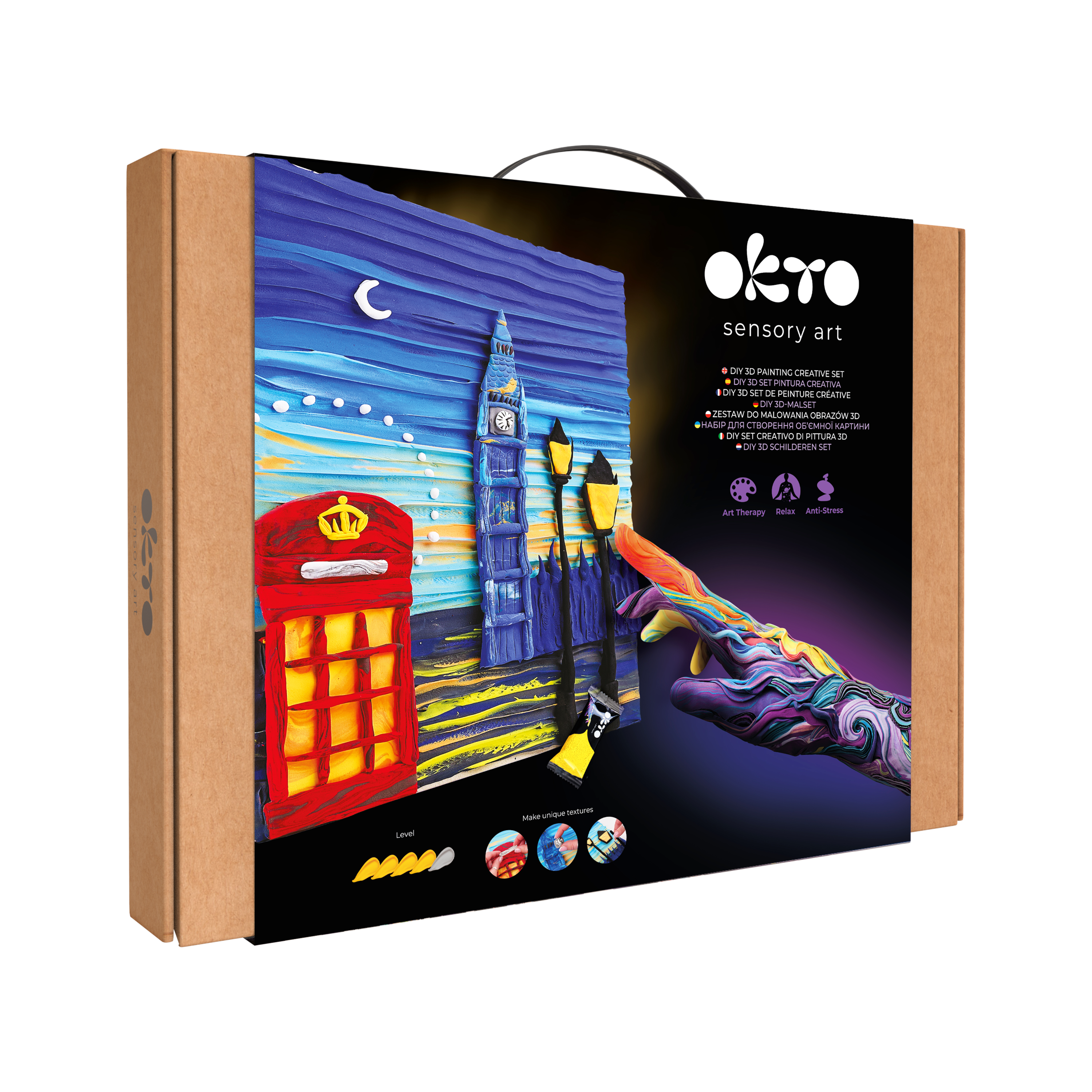 OKTO - 3D Painting Kit London City, 11.8" x 15.7"