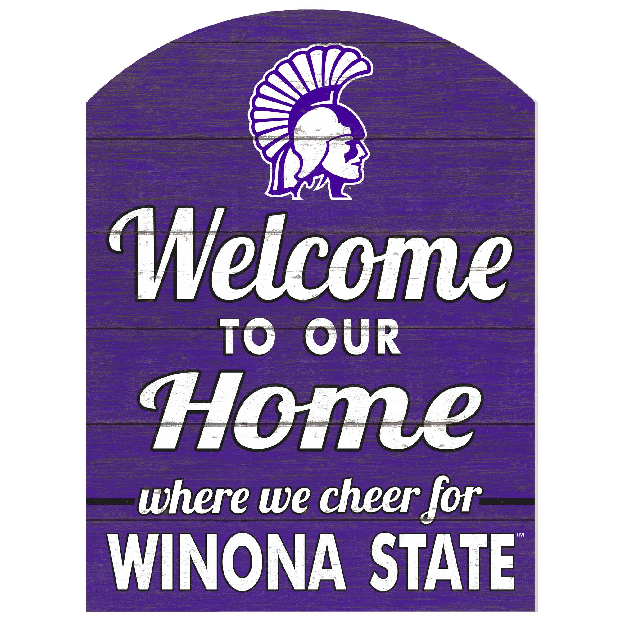 Jardine - Winona State Warriors 16'' x 22'' Marquee Sign - Purple