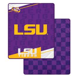 Pegasus - LSU Tigers 60" x 70" Diagonal Ghost Checkered Double-Sided Blanket - Multicolor
