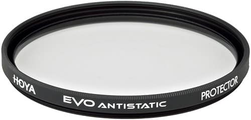 Angle. Hoya - EVO 82mm Antistatic Protector Super Multicoated Lens Filter - Black.