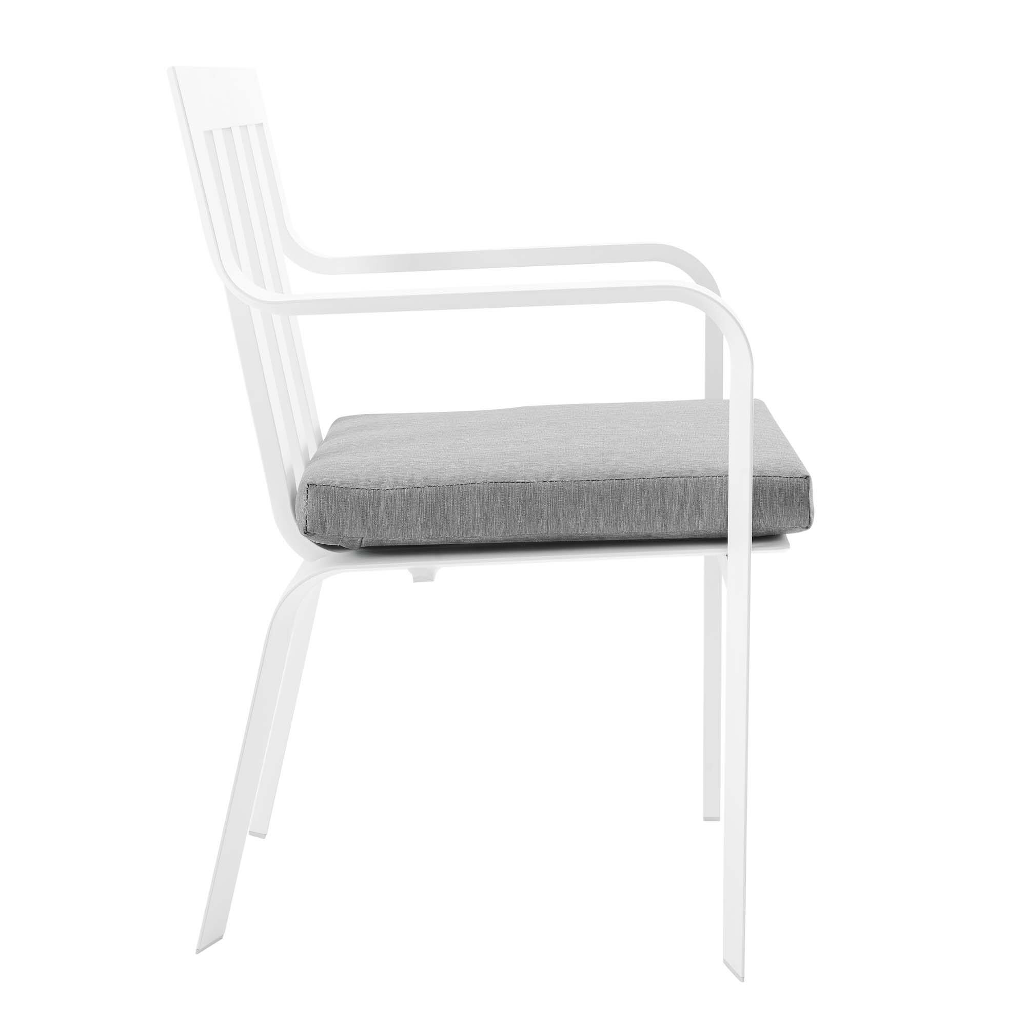 Alt View 1. Modway - Baxley Outdoor Patio Aluminum Armchair Set of 2 by Modway - White Gray.