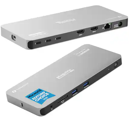 Plugable - DisplayLink Disal HOM - Linke ) 0919 DisplayLink Copng - tes A HOM 2 LRAONL 060 21V8S8A & THUNDERBOLT Macworld EDITORS 2020 - plugable 1Ote LO Cnr a UO - LO