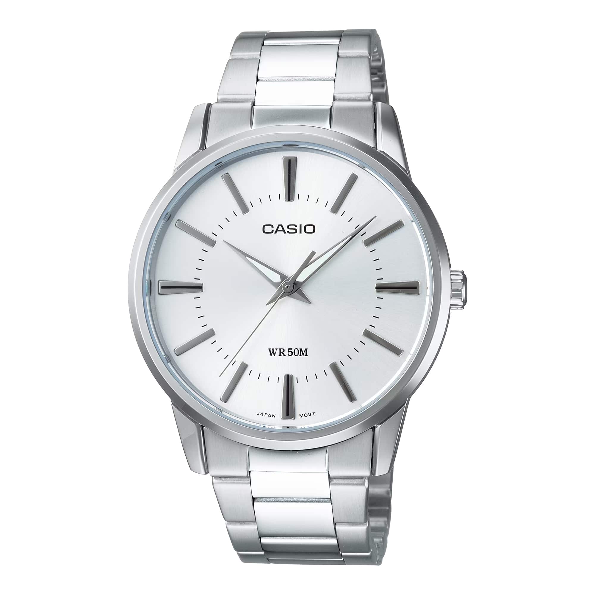 Casio - Men’s Classic Dial Stainless Steel Bracelet Watch - MTP-1303D-7AV - Silver