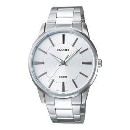 Casio - Men’s Classic Dial Stainless Steel Bracelet Watch - MTP-1303D-7AV - Silver