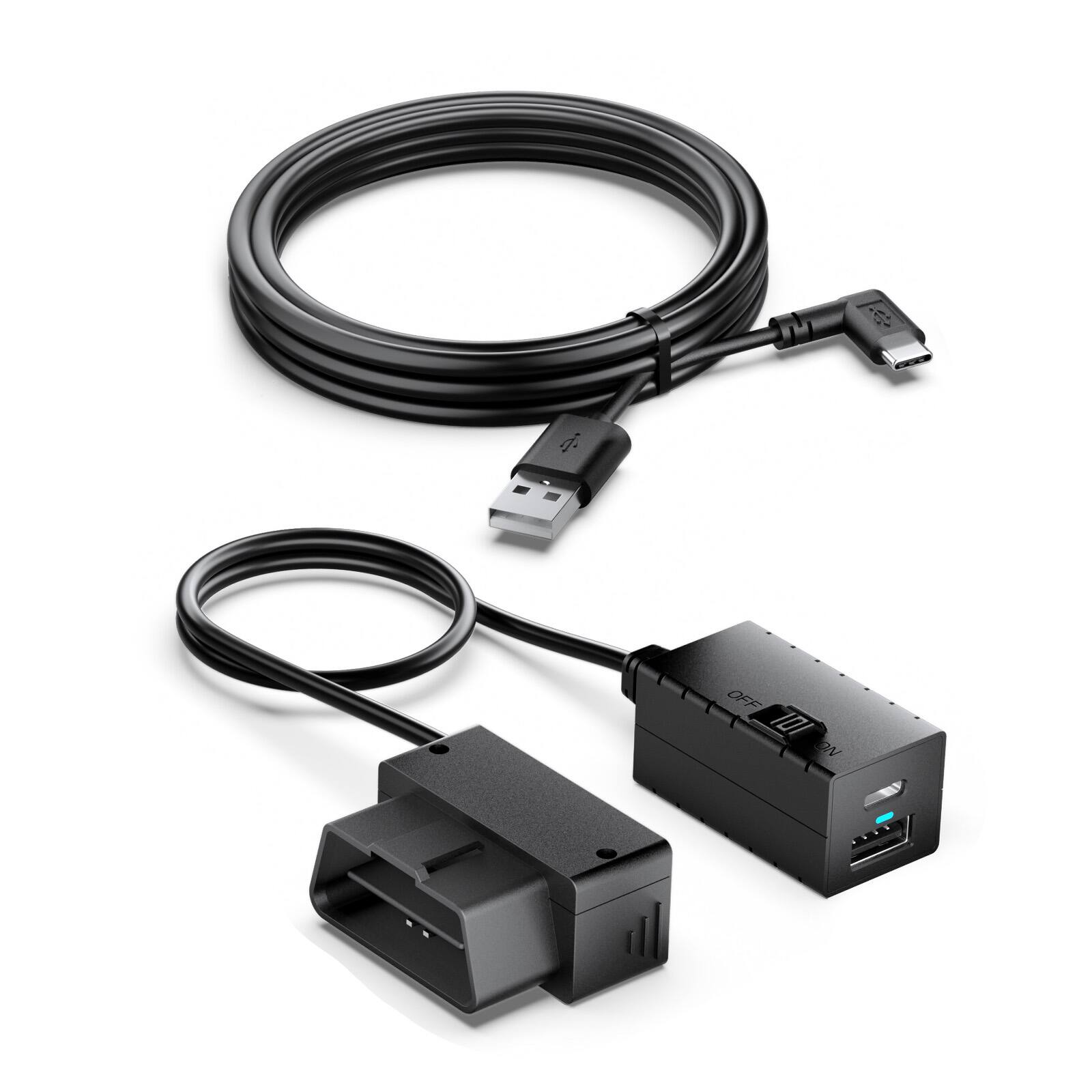 Alt View 5. VIOFO - OP100 OBD-II Constant Power Cable for Dash Cam, 24 Hours Surveillance/Acc Mode with Low Voltage Protection, Type-C - Black.