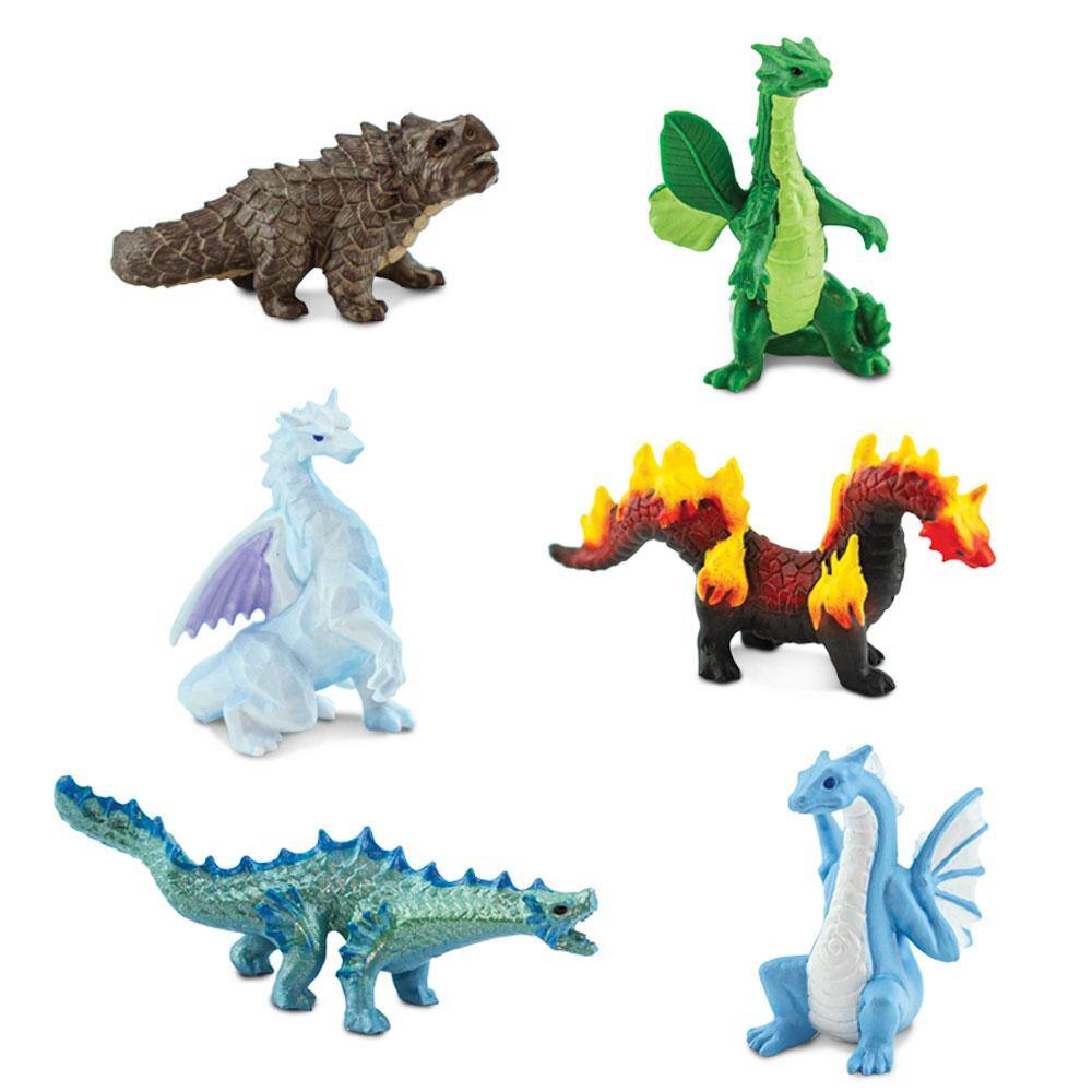Back. Safari Ltd. - Dragons Of The Elements Toob Toy.