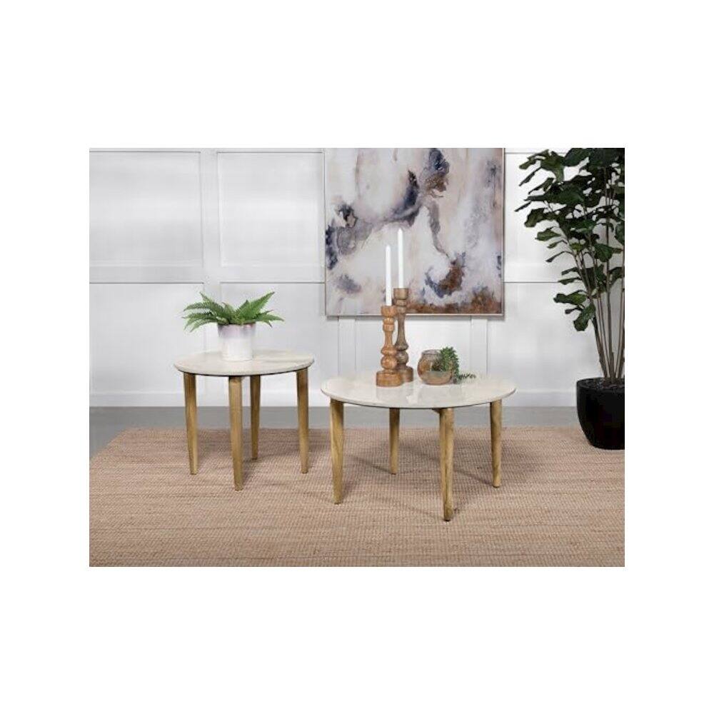 Alt View 1. Coaster Co. of America - Aldis 2-piece Coffee and End Table Set White - White.